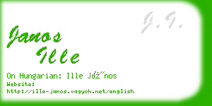 janos ille business card